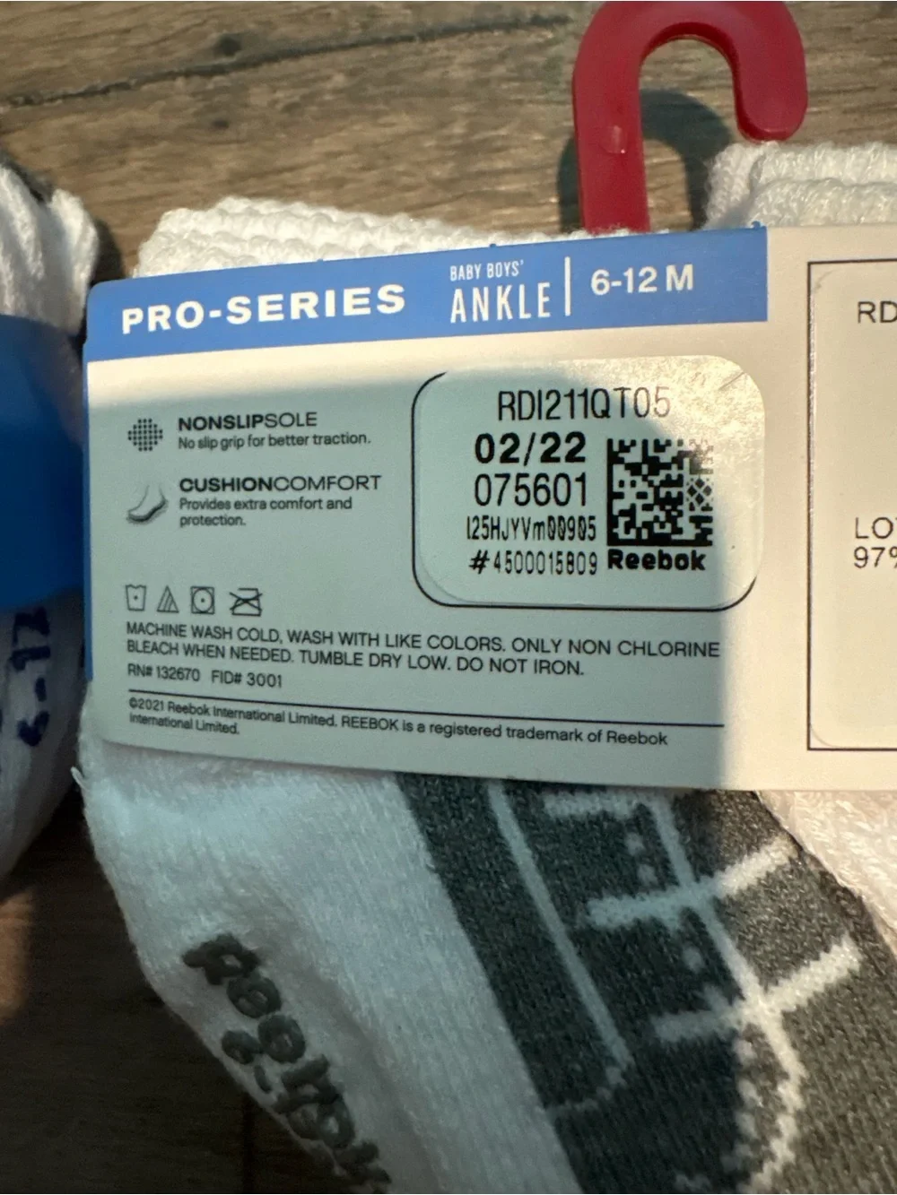 Baby Reebok 6Pk Lot Of 2 Total 12Socks 6-12M